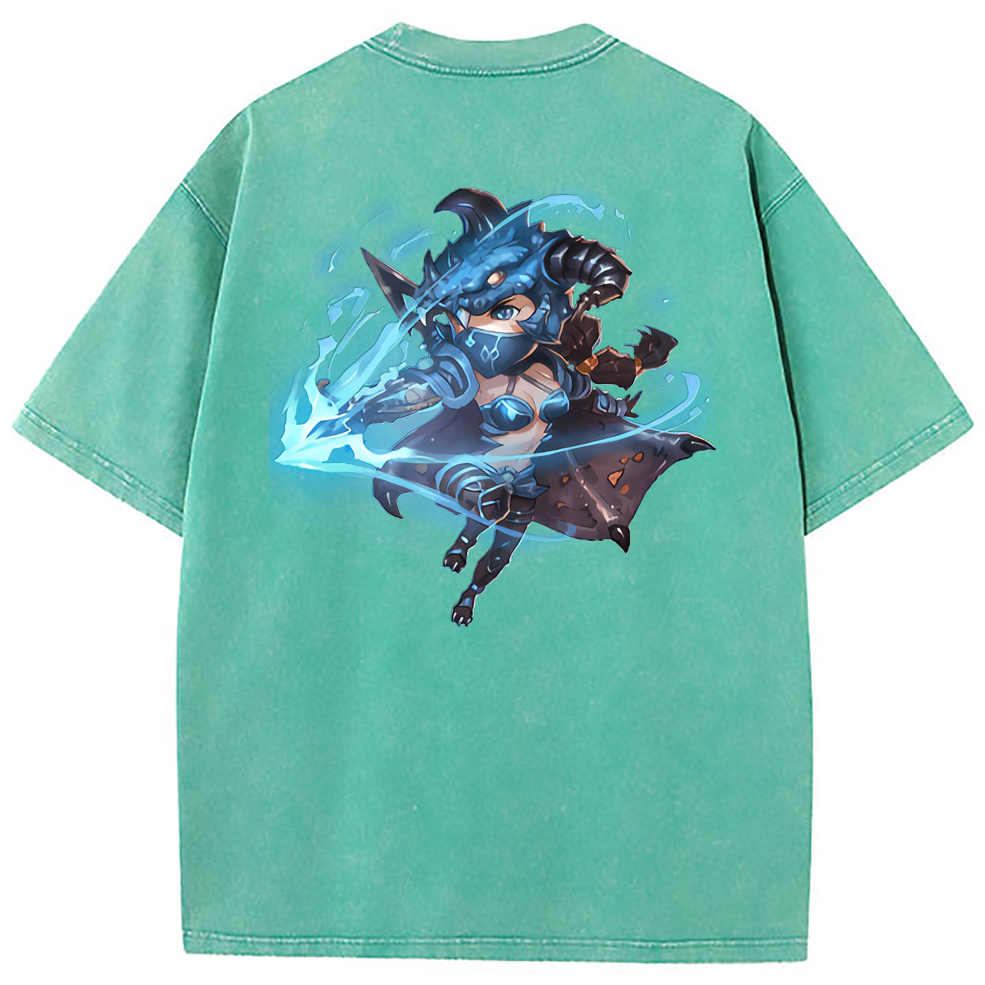 （画像用） リーグ・オブ・レジェンド League of Legends LOL 綿100% ヴィンテージ風 半袖Tシャツ（背面プリント）